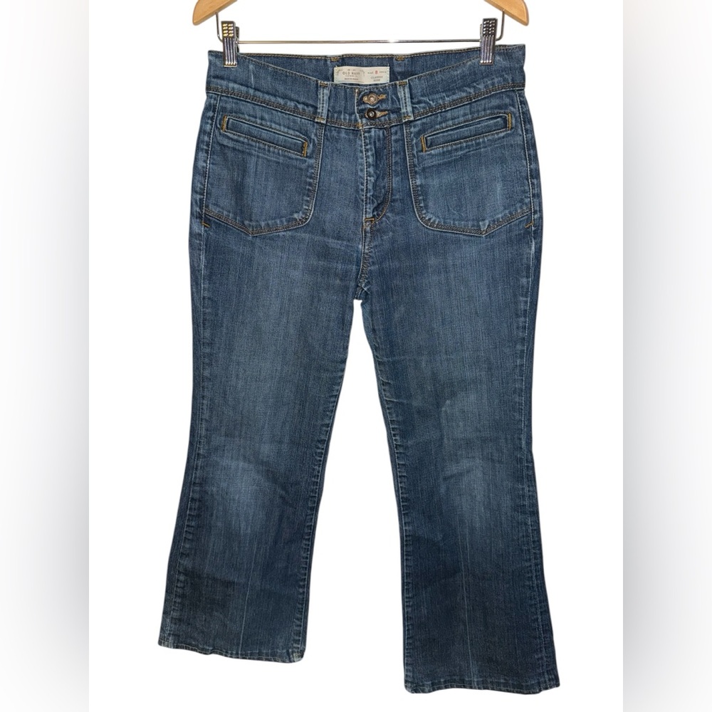 Old Navy jeans women’s size 8 baby flare double button waist